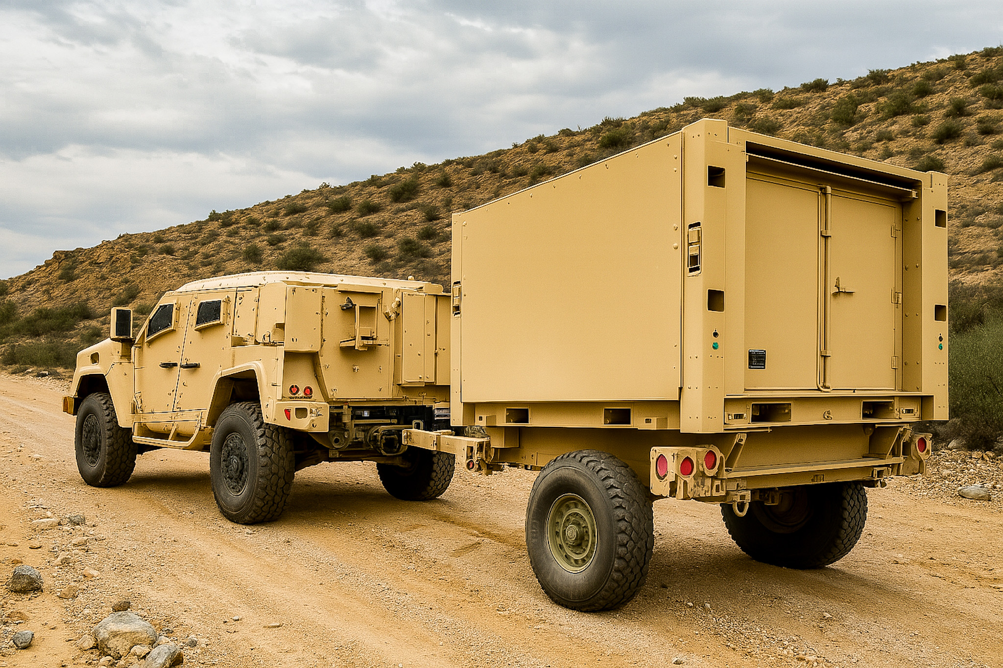 TRECC being towed by JLTV