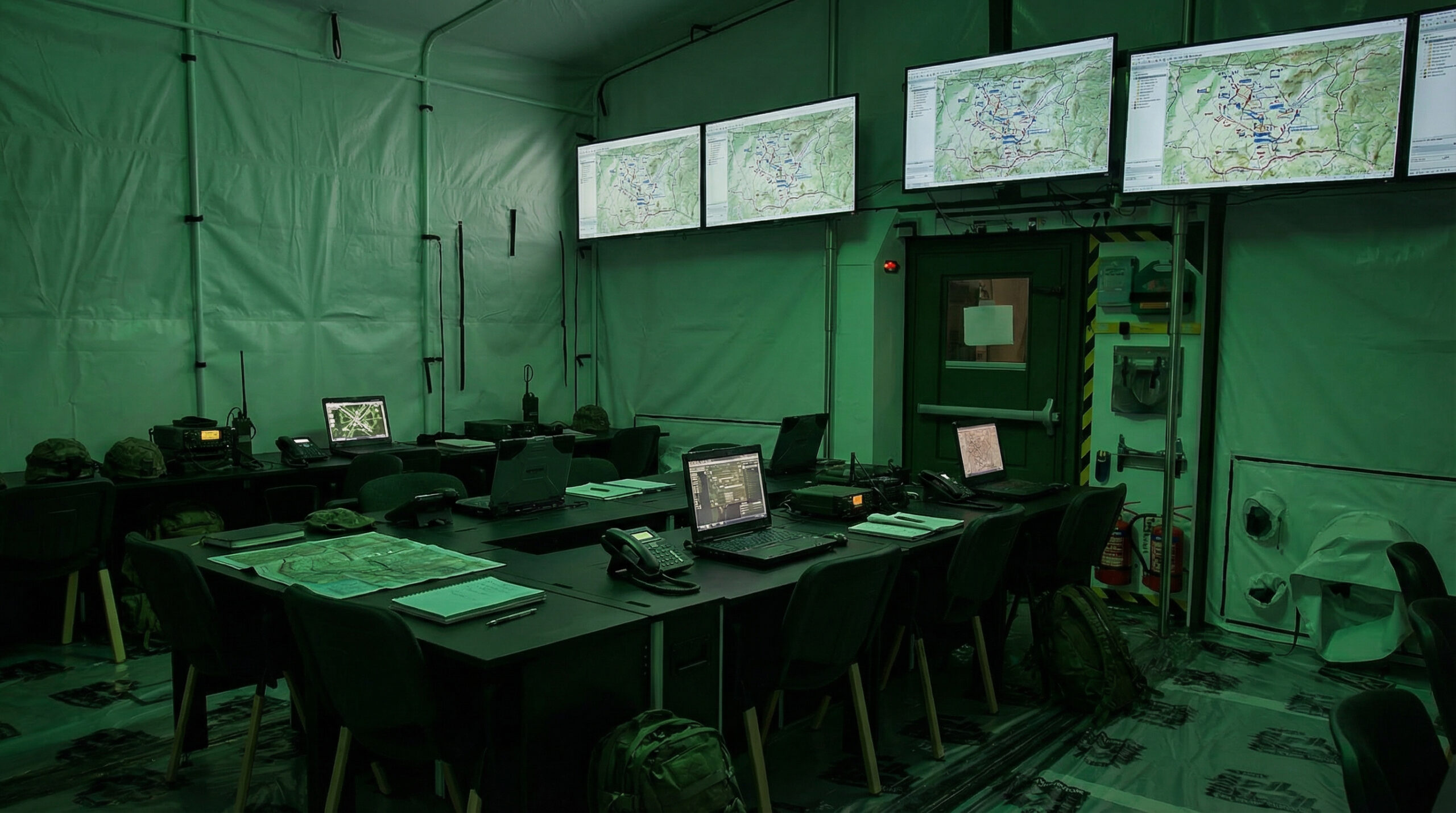 EHMECC Command Post Briefing Room Operational