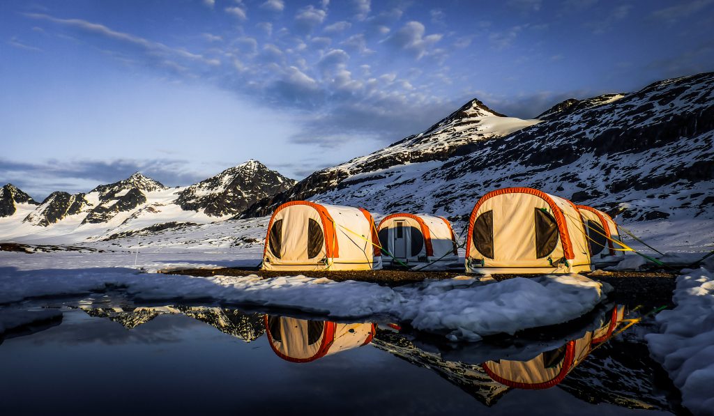 Series 4 Shelters by a lake in Greenland