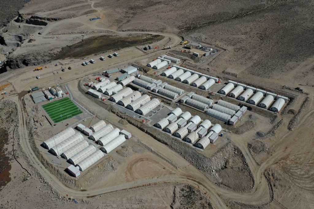 Weatherhaven staff camp in South America used for mining