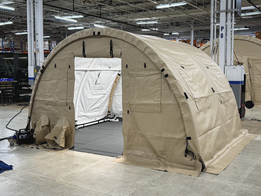 4m x 3m MTS Shelter undergoing QA inspection in Canada