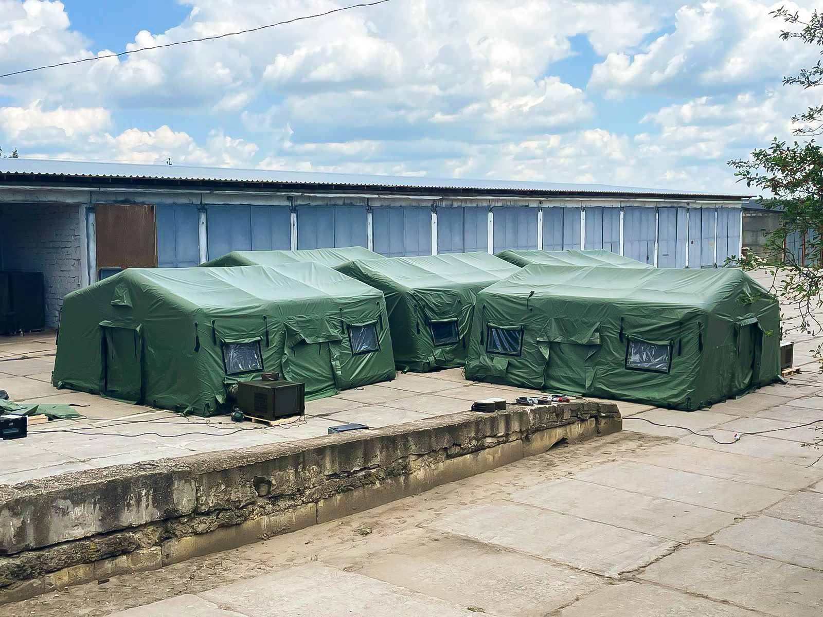 Airmax LP Set Up as Military Field Hospital