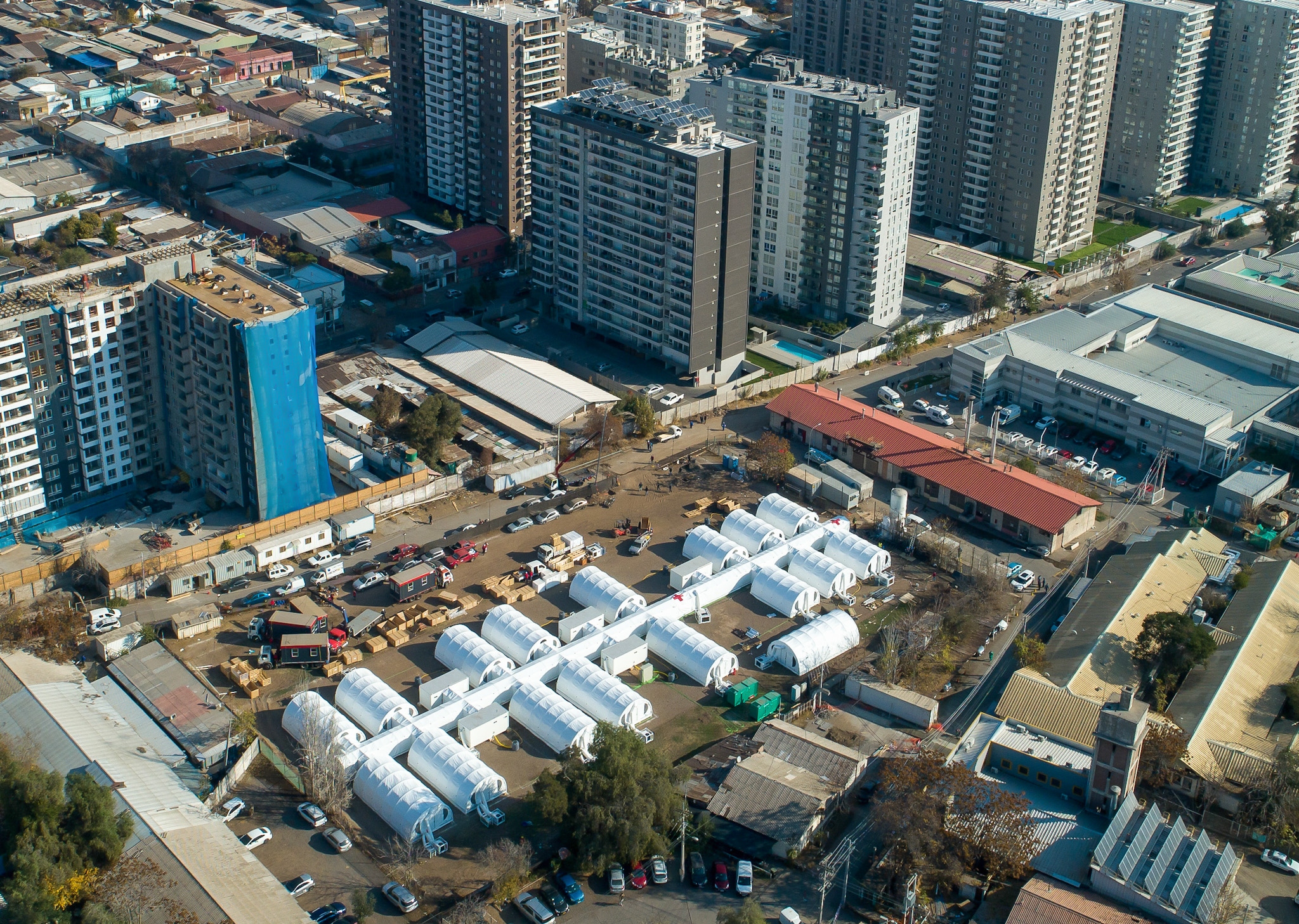 COVID field hopspital in Santiago