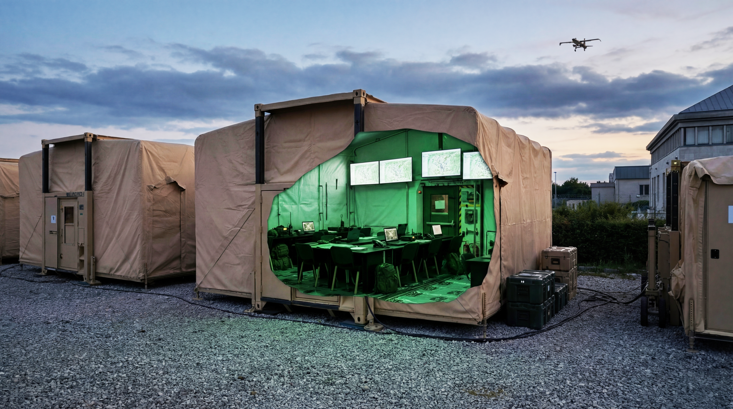 EHMECC with cutaway to reveal a command post