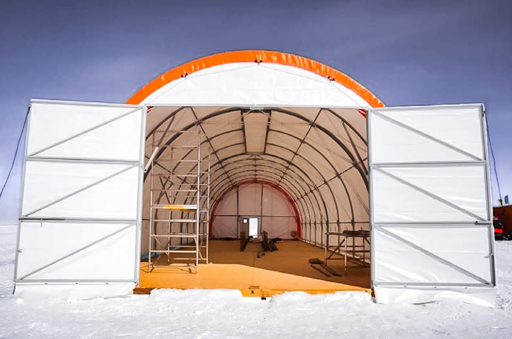 EPICA S4 Ice Core Shelter Doors Open