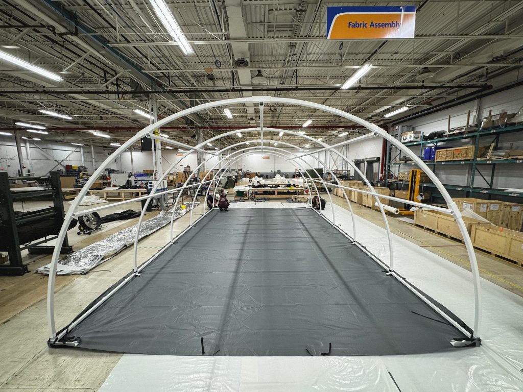 Frame assembly and test for the MTS 6m x 10m