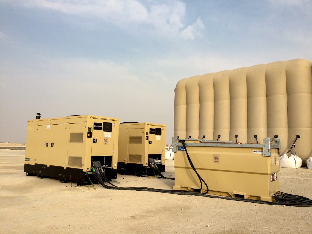 Power and fuel tanks for the full camp deployment