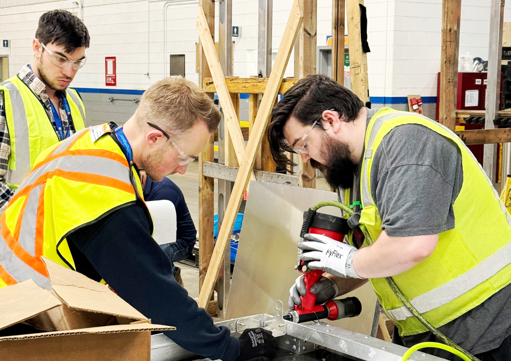 Travis and Andrew Conducting Rivet Trials