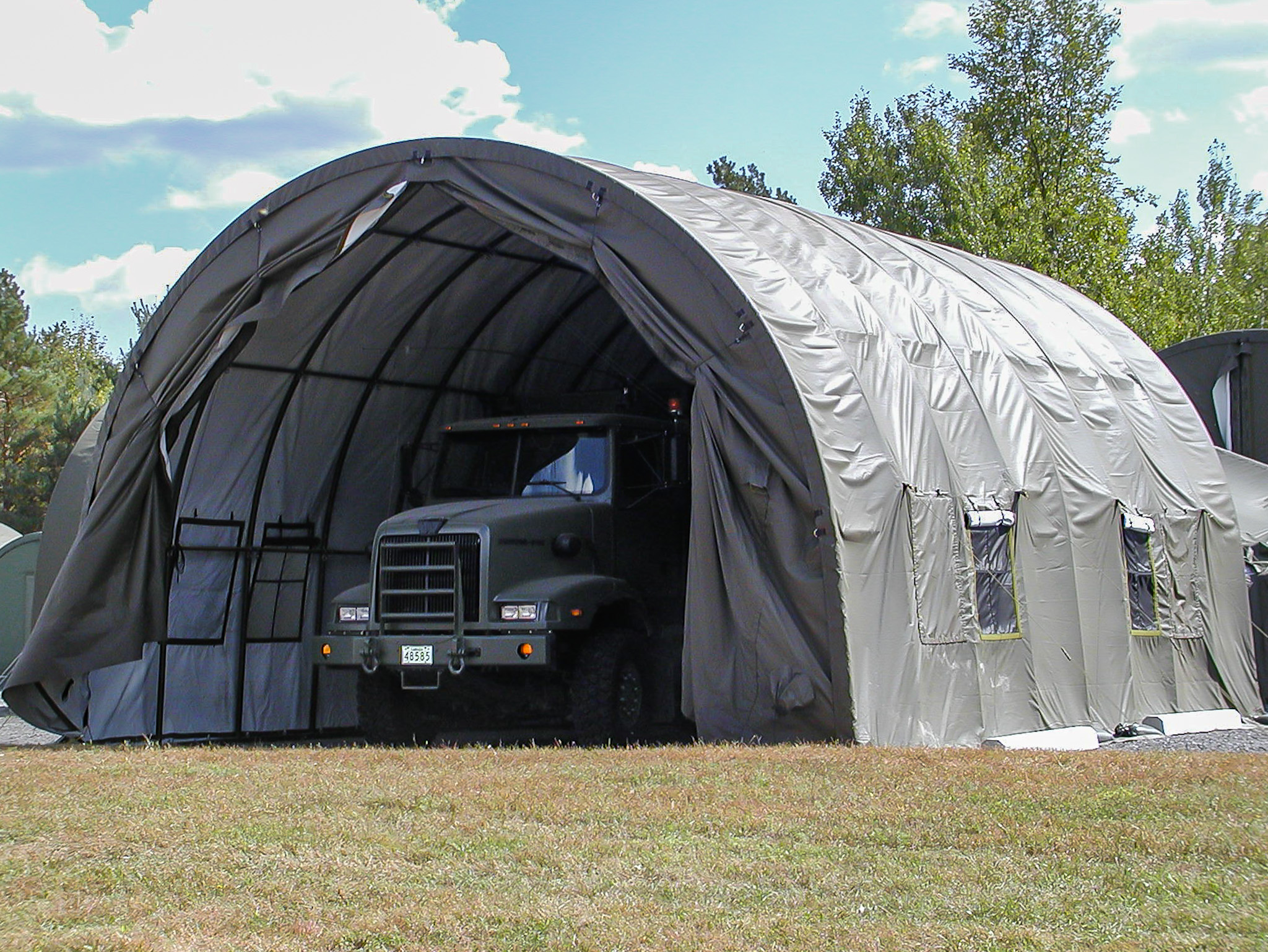 Truck in Vehicle Maintenance Shelter