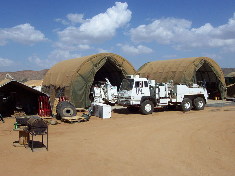 UN Vehicle Maintenance Shelters