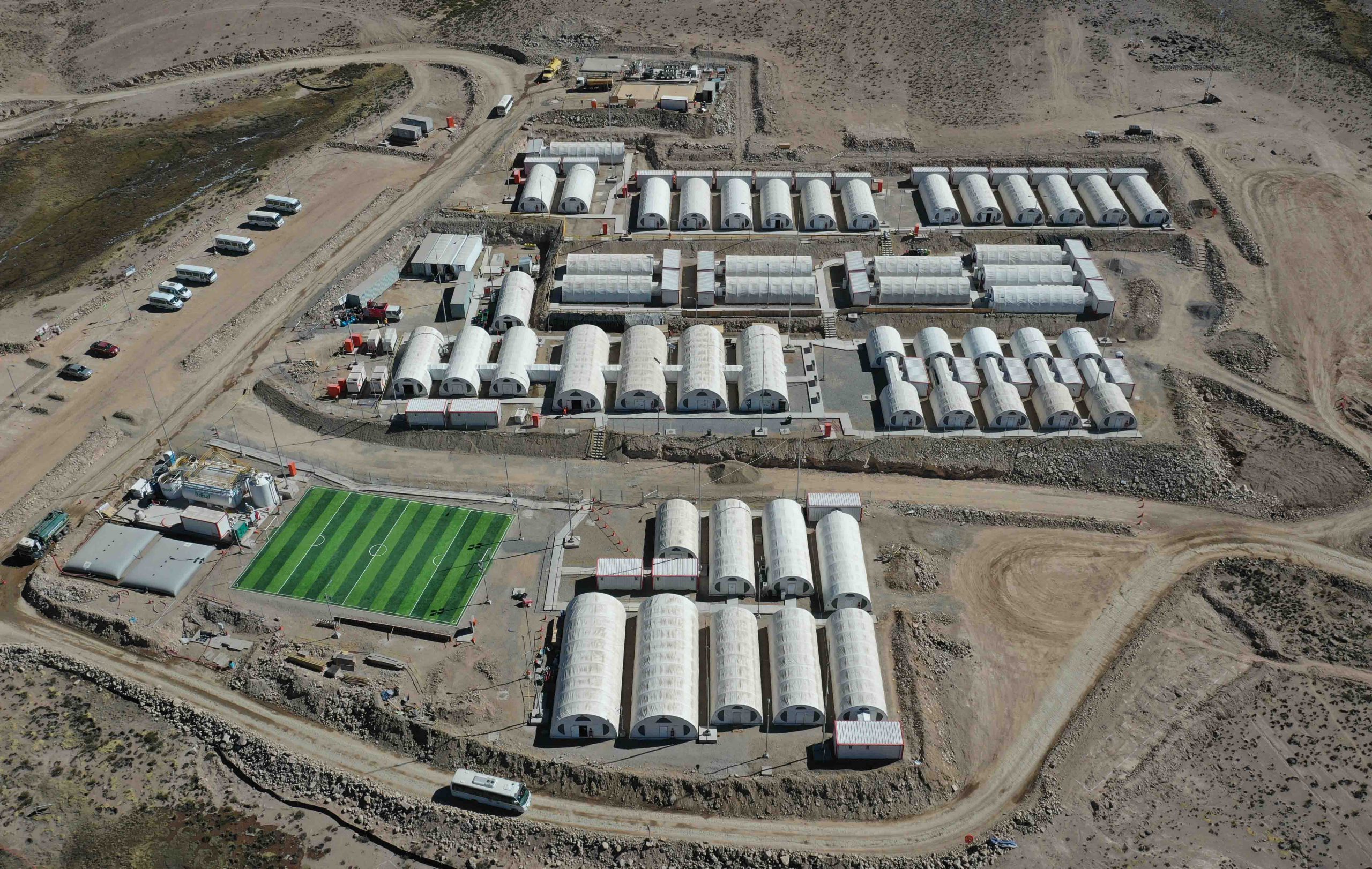 Workforce camp aerial overview
