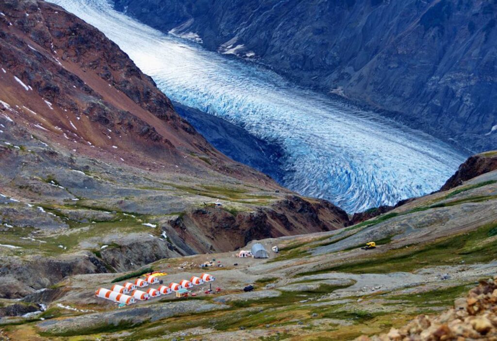 workforce housing on a glacier in Canada