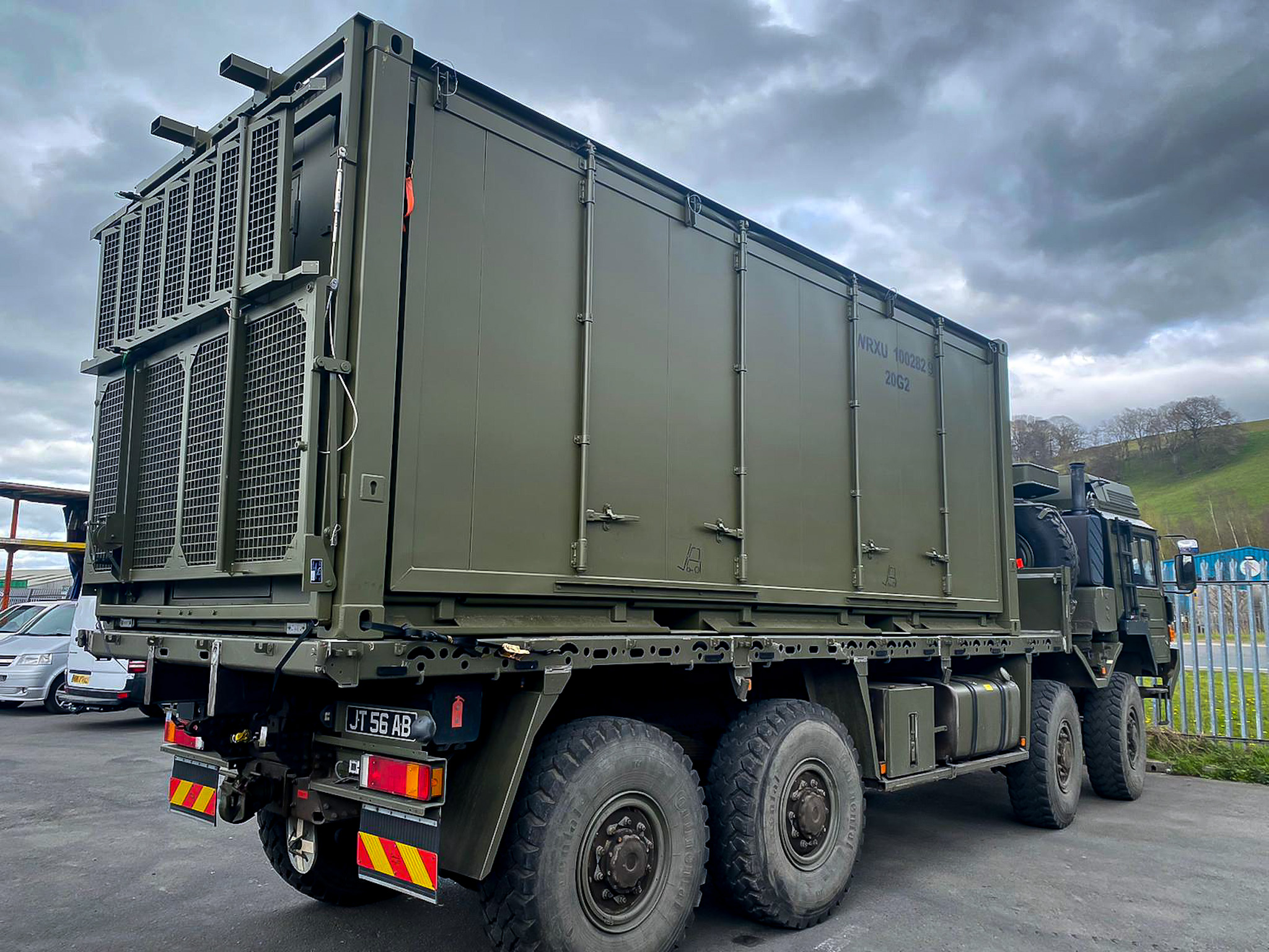 Tyre Maintenance Facility Being Transported