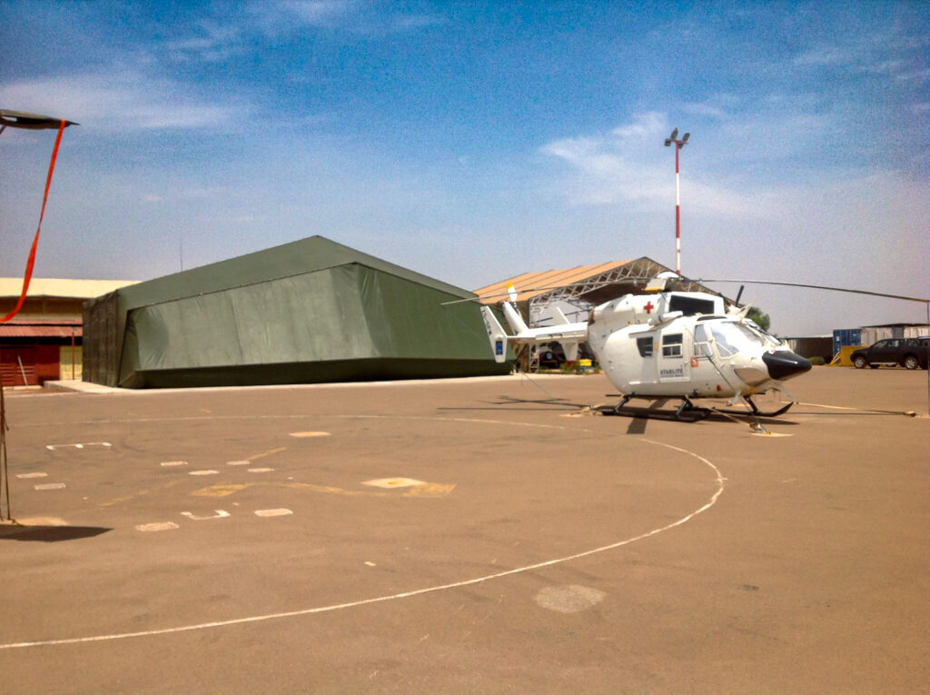 Clamshell Hangar Deployed in Africa