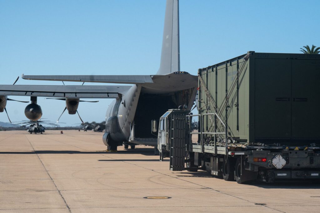 MECC Workshop Being Airlifted