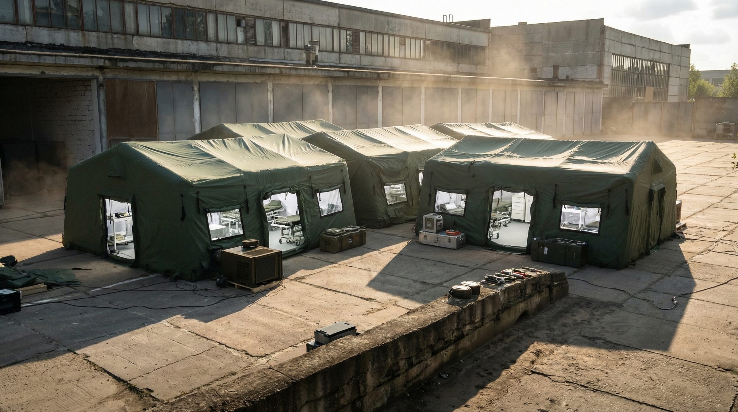 Basic Field Hospital Setup with Airmax LP inflatable sheters