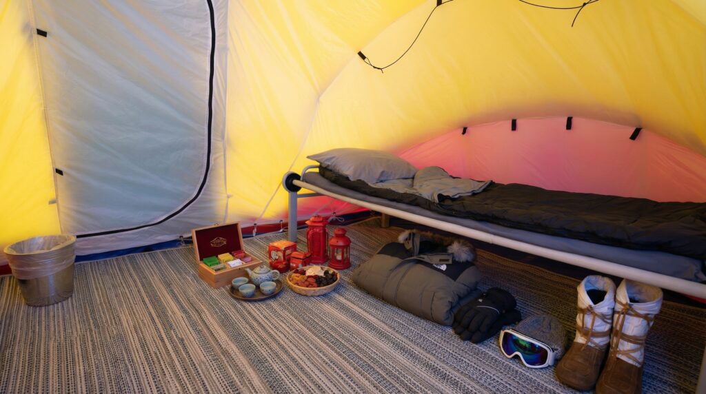 Internal view of Endurance shelter