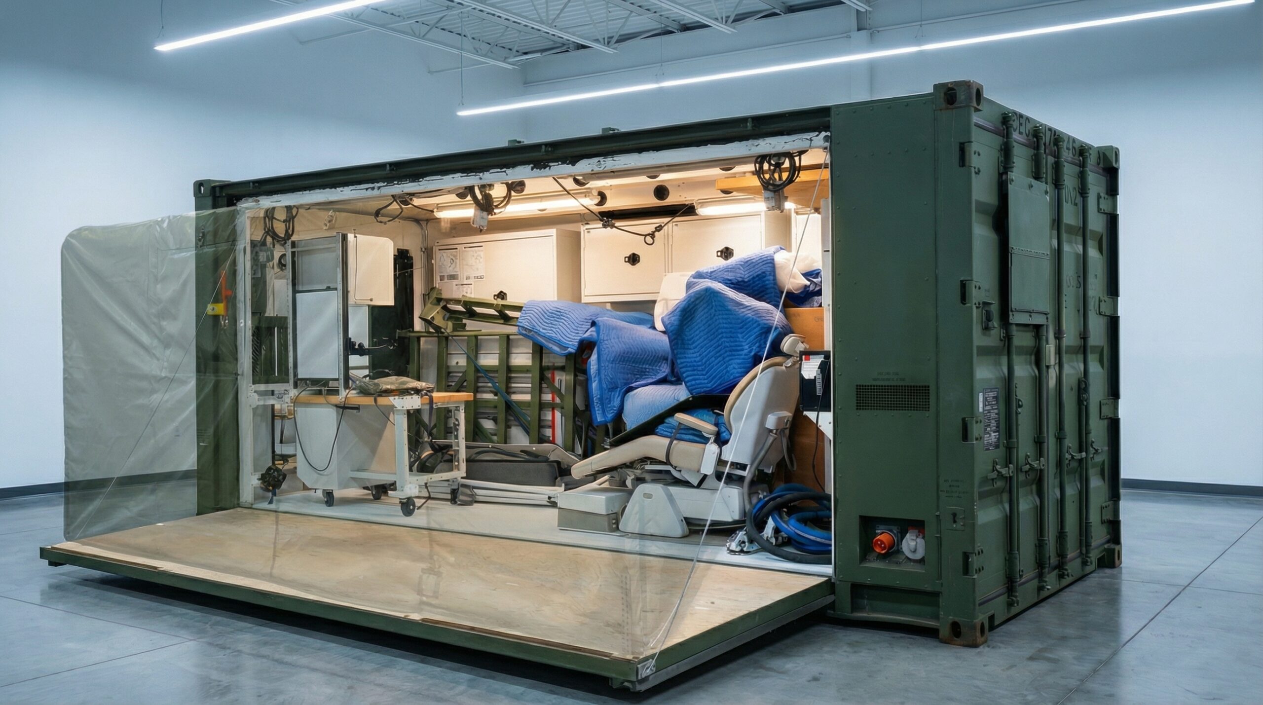 MECC Dental Clinc Packed with cutaway