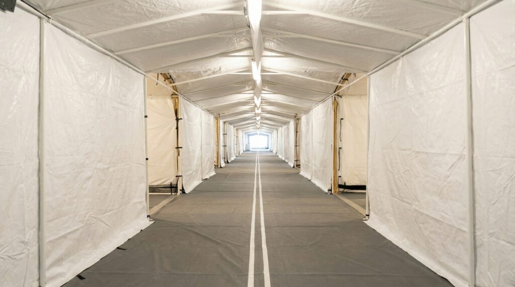 Main corridor of Syrian Field Hospital
