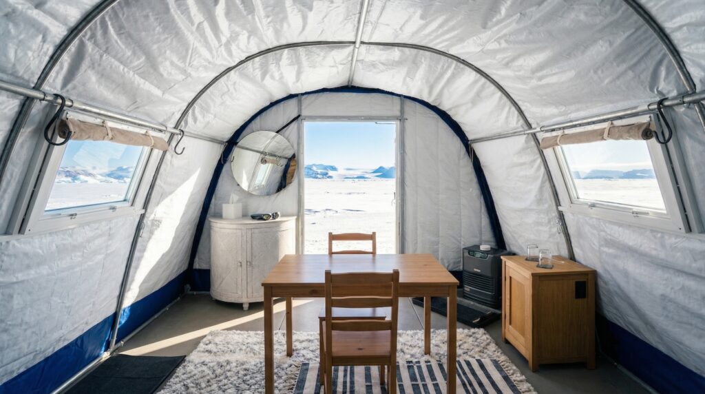 Polarhaven example as luxury shelter in Antarctica