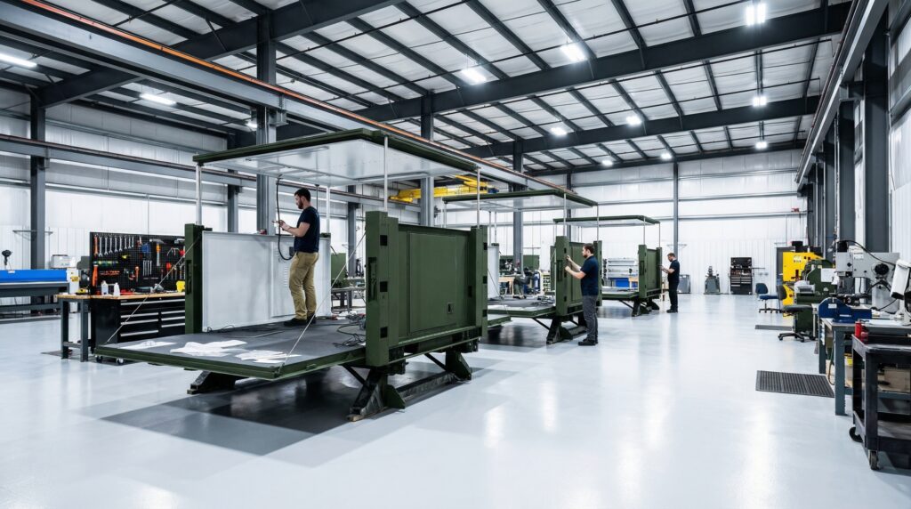 TRECC Shelters being built by hand in North America