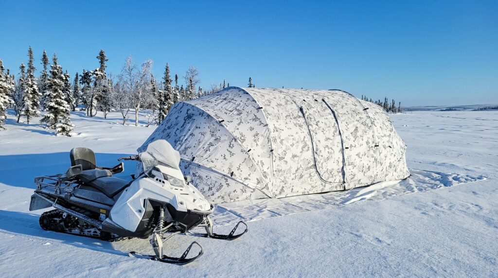 CLAM Endurance 21ft with Snowmobile