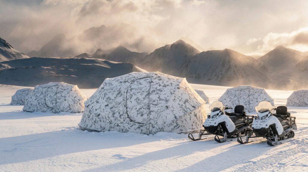 CLAM Endurance Scene with snowmobile